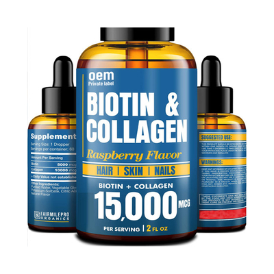 Προφορικό υγρό Biotin cOem κολλαγόνο για υγρά κολλαγόνο και Biotin πτώσεων υγείας αύξησης και δερμάτων τρίχας