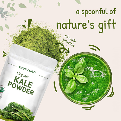 Οργανική σκόνη αποσπασμάτων του Kale σκονών Superfood Juiced πρασίνων cOem