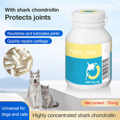 750mg/Pc Chondroitin καρχαριών συγκέντρωσης cOem συμπληρωμάτων της Pet θρεπτικές υψηλές κάψες