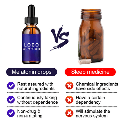Biotin 50ml 5Mg το κολλαγόνο ρίχνει cOem τη φυσική Melatonin ενίσχυση ύπνου νύχτας πτώσεων ενήλικη